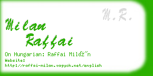 milan raffai business card